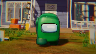 AMONG US GREEN NEIGHBOR MOD - Hello Neighbor Among Us Mod