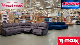 HOMEGOODS TJ MAXX COSTCO FURNITURE ARMCHAIRS TABLES DECOR SHOP WITH ME SHOPPING STORE WALK THROUGH