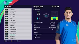 eFootball PES 2021 Season Update - All the players/faces/overs of Serie BKT