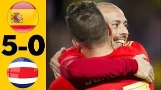 Spain 5 – 0 Costa Rica Friendly Highlights