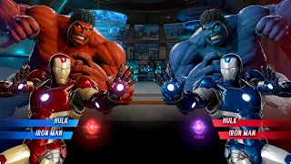 Red HULK & IronMan Vs Blue Hulk & IronMan [Very Hard]AI Marvel Capcom