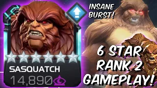 6 Star Rank 2 Sasquatch - MYSTIC BURST GOD TIER GAMEPLAY! - Marvel Contest of Champions