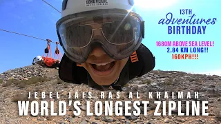 Flying World's Longest I FASTEST ZIP LINE I JABEL JAIS I Ras al Khaimah, UAE I Aarnavi's 13 Birthday