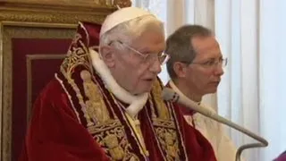 Pope Benedict XVI announces his resignation