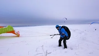 Улетай / Зимний полёт в динамике / Russian winter paragliding