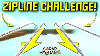 TWISTY ZIPLINE RACE CHALLENGE + REVERSE!  - Scrap Mechanic Multiplayer Monday! Ep 81