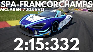 MCLAREN 720S EVO SPA FRANCORCHAMPS SETUP + HOTLAP | ACC 1.9 - Abesports