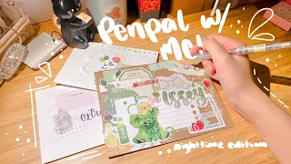 penpal with me! nighttime edition | botanical theme