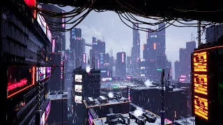 Cyberpunk Cityscape:  Unreal Engine 5 Level Design Time-Lapse