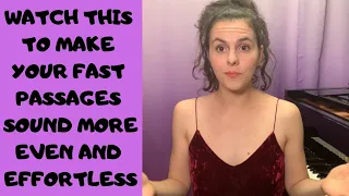 MAKE YOUR FAST PASSAGES SOUND MORE EVEN, EFFORTLESS AND LIGHT WITH THIS EXERCISE // Piano Tutorial