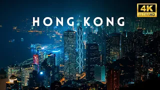 Hong Kong in 4K ULTRA HD 60 (FFPS) at night by Drone.