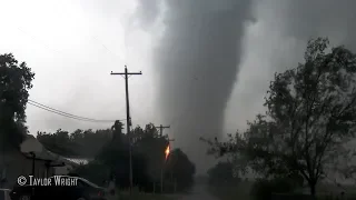 Close Range 4K Monster Tornado in Mangum Oklahoma