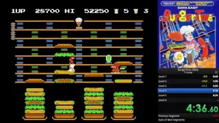 BurgerTime 1-Loop SpeedRun (NES) 7:57