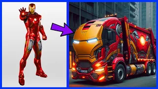 AVENGERS But GARBAGE TRUCK 🚛 VENGERS 🔥 All Characters (marvel & DC) 2024💥