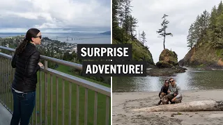 A SURPRISE adventure in Oregon AND Washington! (Astoria + Cape Disappointment)