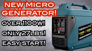 25LBS! 1100W! HEOMAITO HMT1400i | CAMPING | CHARGING | RV | TRAILER BEST MICRO INVERTER GENERATOR?