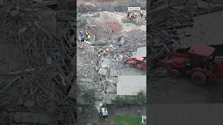 Bird's eye view: Drone footage of the building collapse in GeorgeVertical eye