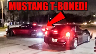 MUSTANG GETS T-BONED LEAVING CAR MEET! (+ EPIC FULL SENDS!)