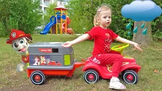 Nastya saves toys puppy patrol on the playground