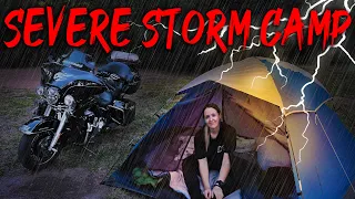 THUNDERSTORM motorcycle camping | Absolute disaster!