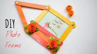 DIY Ideas Using Popsicle Sticks | Easy Popsicle Sticks Photo Frame | Gift Ideas for Father’s Day