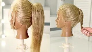 Volum high ponytail for long hair | Pony tail | Easy Hairstyle