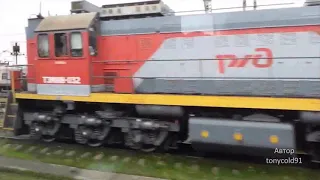 Вид из окна поезда Сапсан, поездка из Петербурга в Москву за 25 минут