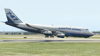 B747 Pilot Got Promoted After Emergency Landing Without Nose Gear | XP11