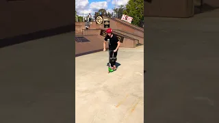 Front flip flat on scooter!