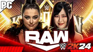 WWE 2K24 Lyra Valkyria vs Iyo Sky - Queen of the Ring Semi Finals - Raw - Low End PC Gameplay