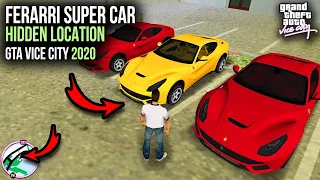 Secret Ferrari Sports Super Car Location in GTA Vice City | Hidden Place| Gta vice city | GamingXPro