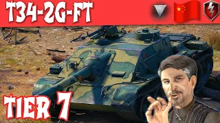 WOT Blitz - T34-2G-FT Full Tank Review Tier 7 Chinese Tank Destroyer ||WOT Blitz||
