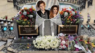 At Graceland, Lisa Marie Presley is buried next to Benjamin, her adored son.