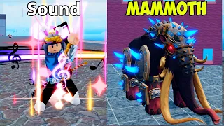 I Unlocked Max Sound And Mammoth Fruit In Roblox Blox Fruits