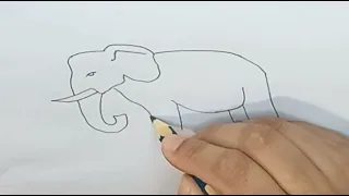 How to Draw Elephant 🐘 drawing easy @APDRAWING !! Как Нарисовать Слона легко
