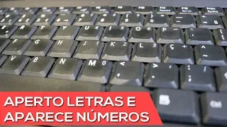 Aperto LETRAS e aparece NÚMEROS -  Como Resolver