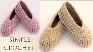 Zapatos a Crochet Punto tejido con ganchillo fácil