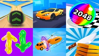 Going Balls VS Race Master 3D Ball Run 2048 Blob Runner 3D Shape-shifting Slice it All