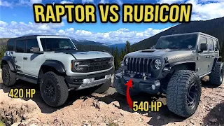 New Bronco Raptor vs Jeep Rubicon 392 Off-Road (Head to Head)