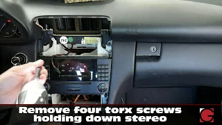 Mercedes 2005 2006 2007 C-class car stereo removal guide & Android iPhone Bluetooth Install