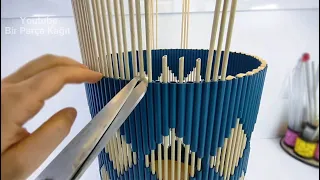 Look What I Made From the Remaining Paper Tubes in My Previous Video - Candle Holder DIY