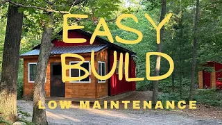 Tiny Off Grid Cabin Full Build