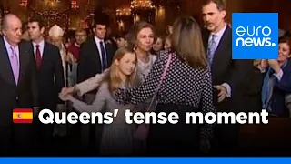 Spain stunned by video of tense scene between Queens Letizia and Sofia