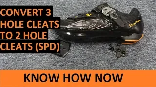 Mount SPD Cleats on Road Bike Shoes Using SPD Cleat Adapters