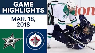 NHL Game Highlights | Stars vs. Jets - Mar. 18, 2018