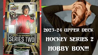 2023-24 Upper Deck Hockey Series 2 Hobby Box! Connor Bedard Sighting..