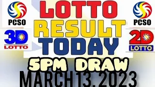 Lotto Result Today 5PM Draw March 13, 2023 Swertres Ez2 Pcso