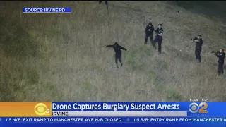 Drone captures arrest of burglary suspects in Irvine