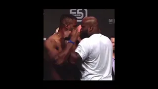 Derrick Lewis vs Francis ngannou heated stare down...