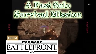 Survival Mission - Tatooine - Solo - Completed in 6:55 - Star Wars Battlefront [Beta] - Gameplay